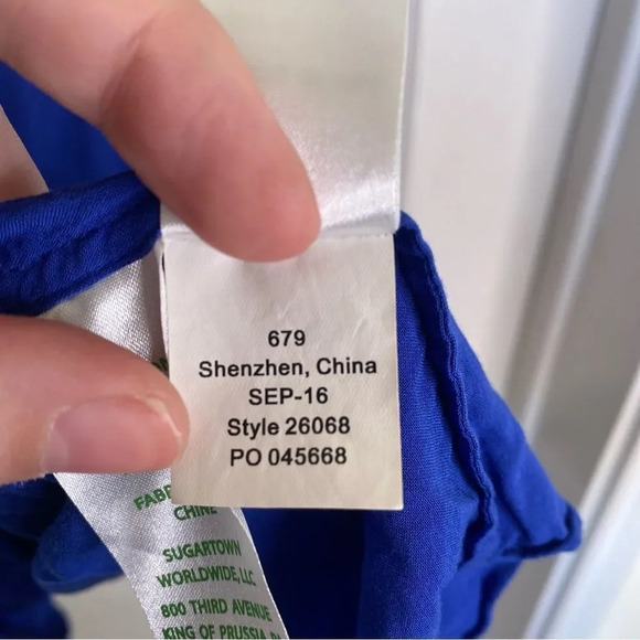 LILLY PULITZER Alanna Off The Shoulder Dress In Bomber Blue Size XS - Picture 8 of 8